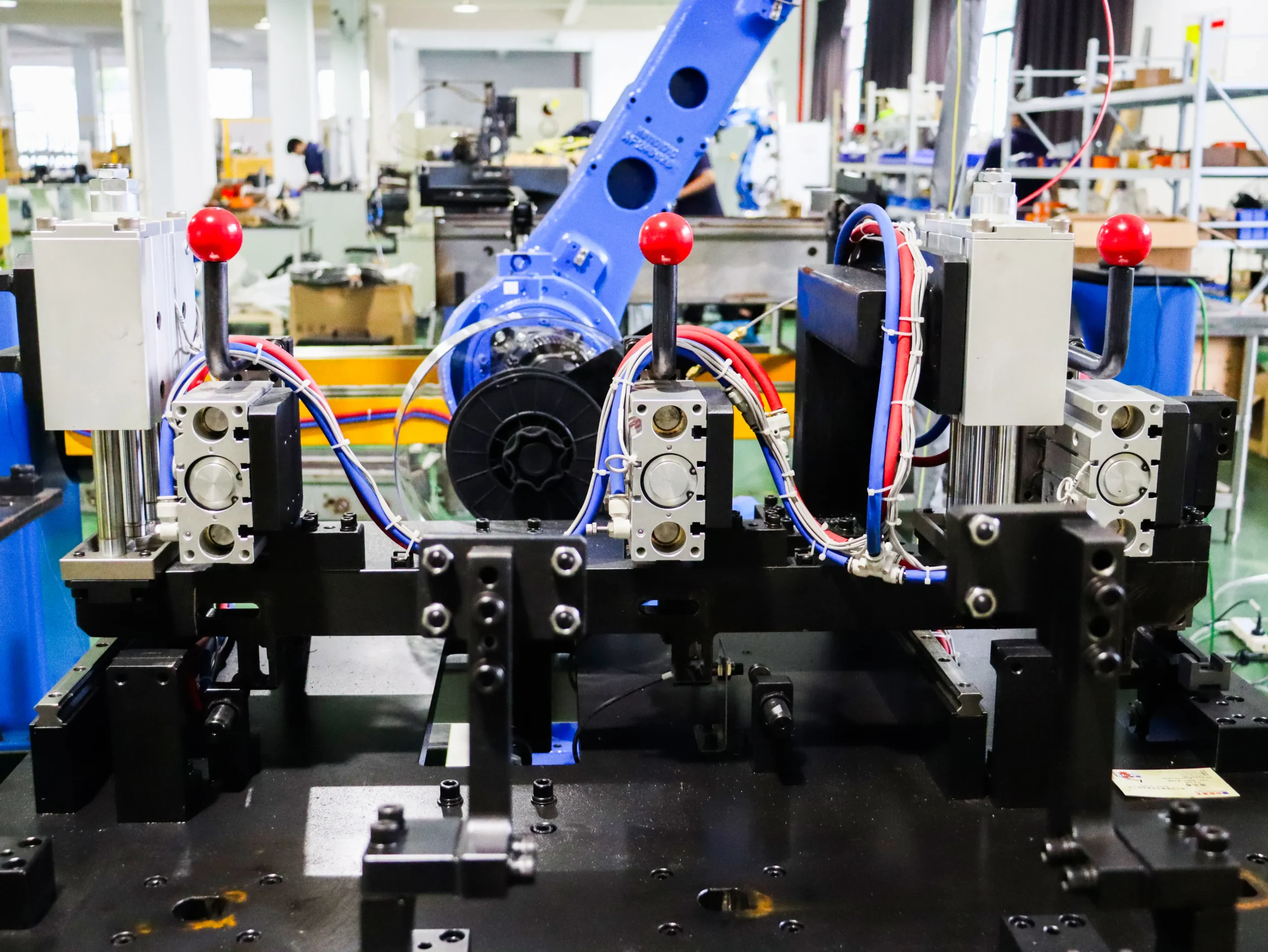 Laser welding machine bearings