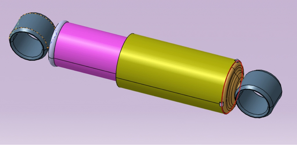 Silencer pipe on a car