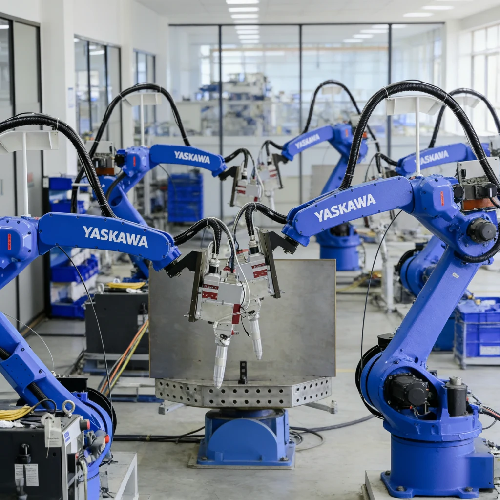 Laser welding robotic arm demonstration image