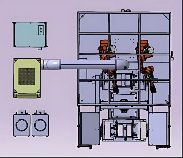 laser welding station for T05 condensers