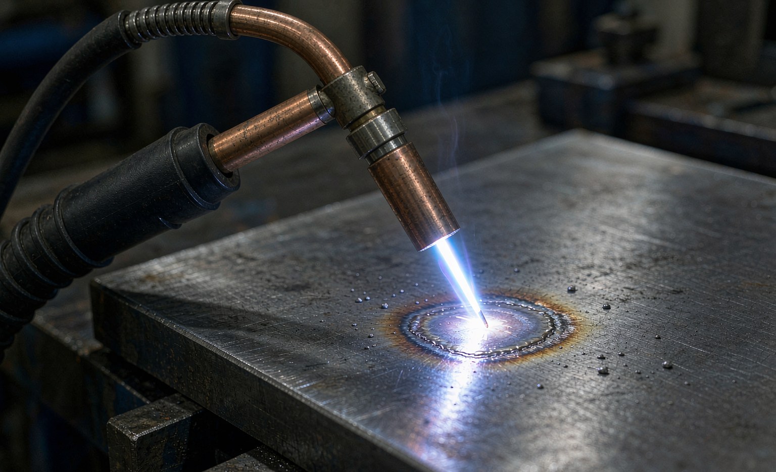 Laser Welding vs TIG/MIG: Speed, Heat Input and Distortion TIG welding torch with a bright arc on steel